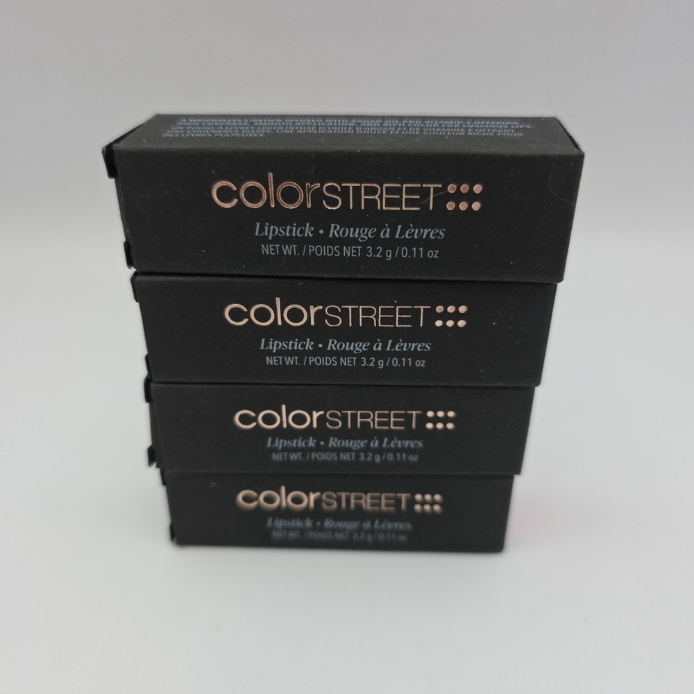 New Color Street Lipstick Lot Of 4 Dramalicious,HotShot,Hearthrob,& Knockout